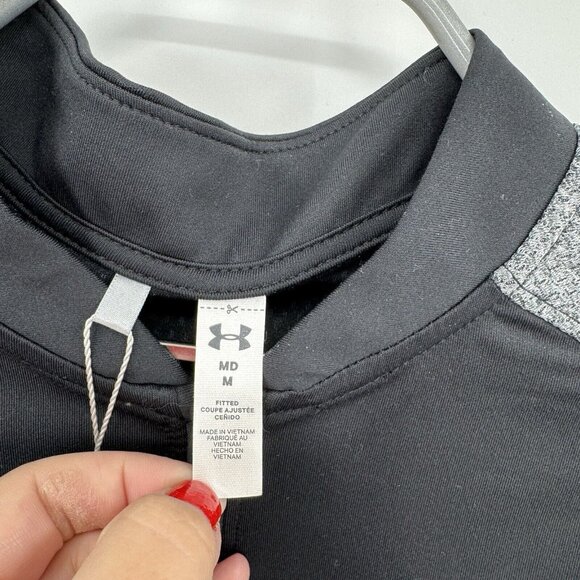 Under Armour Golf Women's Valor 1/2-Zip Pullover Long Sleeve size M Black/Gray - Picture 6 of 10